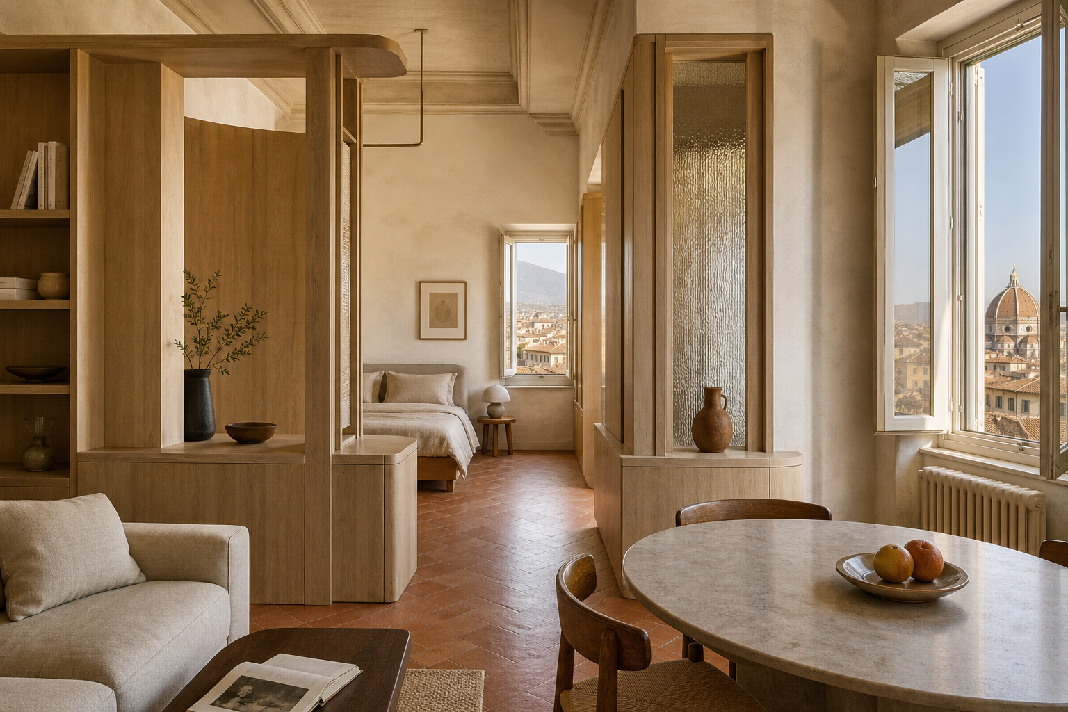 Spazio compatto riorganizzato a Firenze